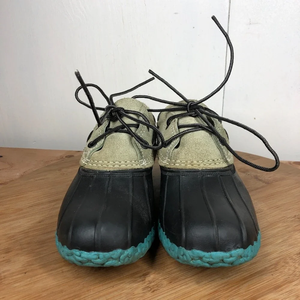 ll Bean moc Boots Womens 6 shoes green blue waterproof ankle boots